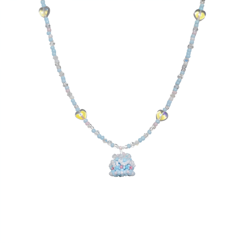 Birthday Cake Handmade Beaded necklace  #A008