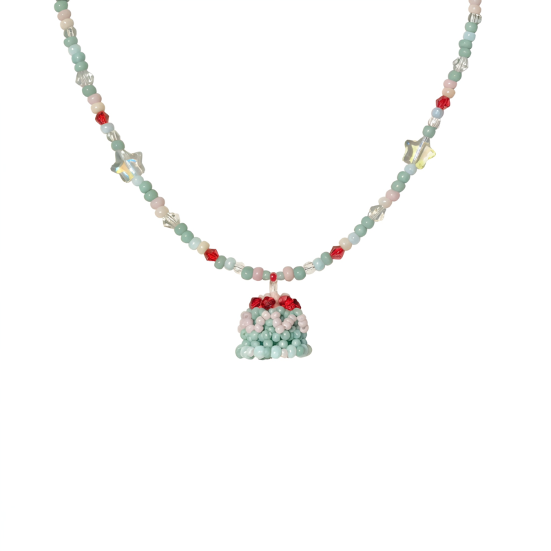 Birthday Cake Handmade Beaded necklace  #A015