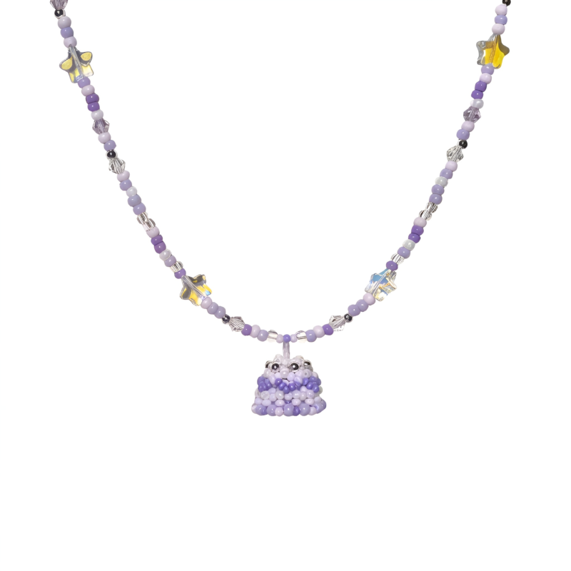 Birthday Cake Handmade Beaded necklace  #A009