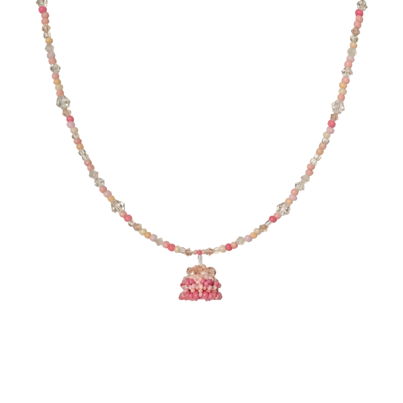 Birthday Cake Handmade Beaded necklace  #A010