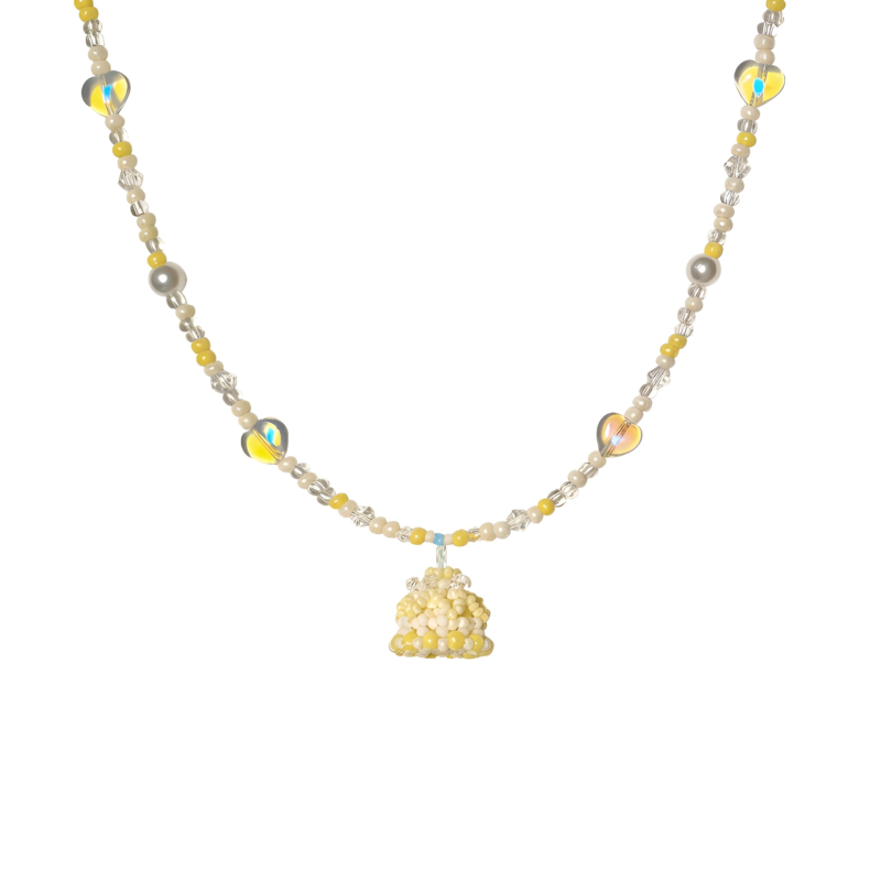 Birthday Cake Handmade Beaded necklace  #A017