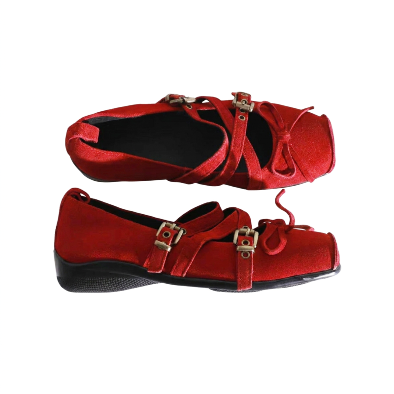 Square toe ballet sneaker flats  #S038