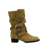 Suede cowboy boots with rivets  #S051